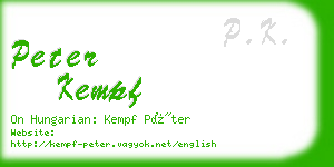 peter kempf business card